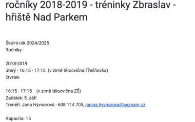 Přihlášky na školní rok 2024/2025